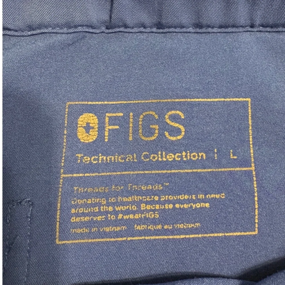 FIGS Mens Royal Blue Technical Collection Scrub‎ Pants FM4500 Size L Drawstring